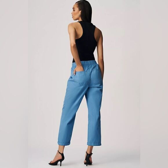 Anthropologie Pilcro Ruched Crop Utility Pants Size 26 - Picture 5 of 6